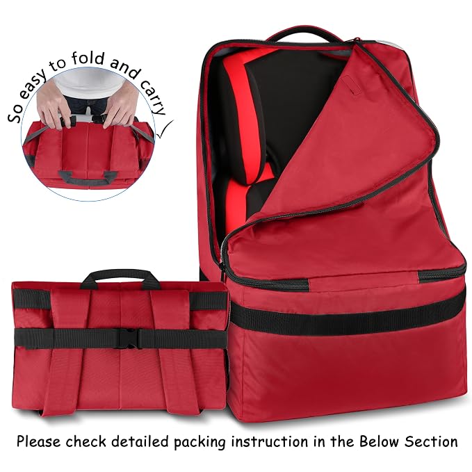 YOREPEK Car Seat Travel Bag, Padded Car Seats Backpack - Image 7