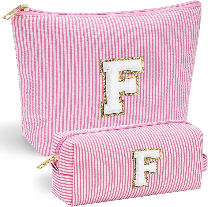YOOLIFE Makeup Bag for Women, Personalized Initial Cute Makeup Pouch for by YOOLIFE