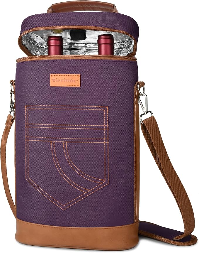 Tirrinia 2 Bottle Wine Gift Tote Carrier by Tirrinia