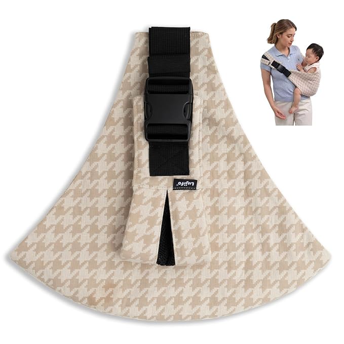 Baby Sling Carrier Newborn to Toddler, 2025 Upgraded Houndstooth Baby Sling by Unknown
