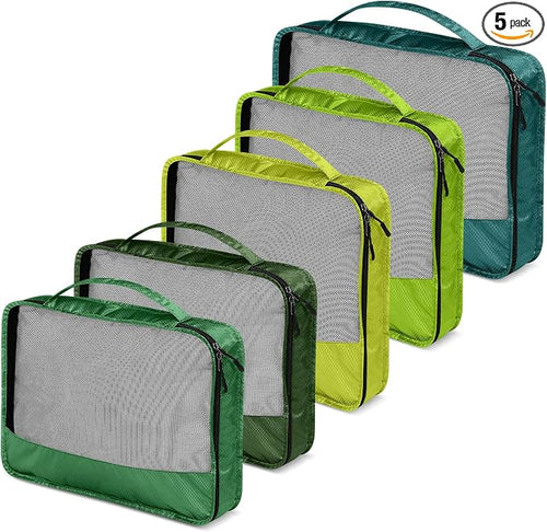 5 Pcs Packing Cubes for Suitcase Large Travel Cubes Carry on Luggage Organizer by Bulyoou