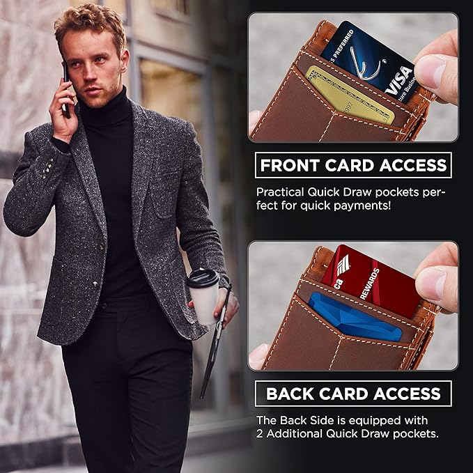 SERMAN BRANDS RFID Blocking Wallet Slim Bifold - Image 4