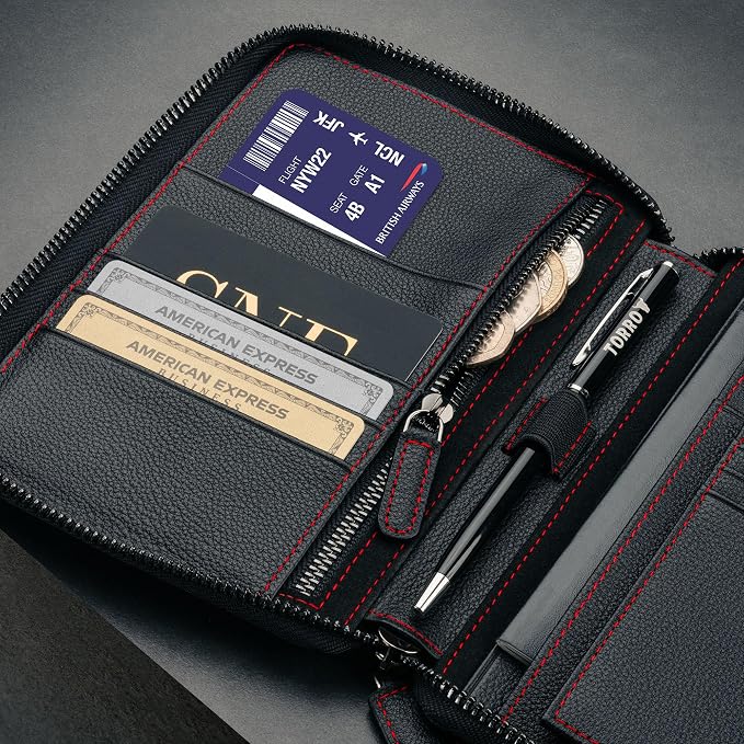 TORRO Travel Wallet – Genuine Leather Travel Organiser - Image 6