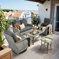 HOOOWOOO Patio Furniture Set, 5 Pieces Outdoor Conversation Set, All Weather by DesignforBetterLife