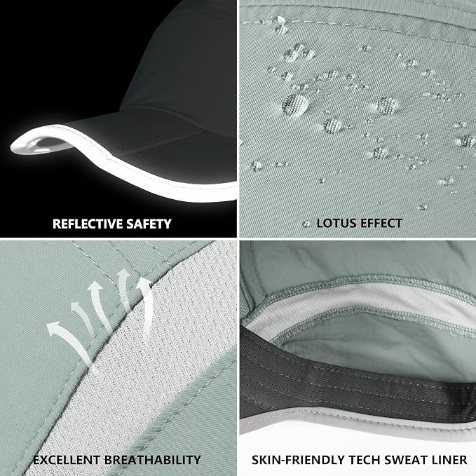GADIEMKENSD Reflective Folding Outdoor Hat Unstructured Design UPF 50+ Sun - Image 6