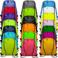 20 Colors Drawstring Backpack Bags Sack Pack Cinch Tote Sport Storage Polyester by Topspeeder