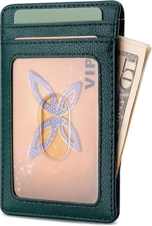 Buffway Mens Slim Wallet, Minimalist Thin Front Pocket Leather Credit Card - Image 2