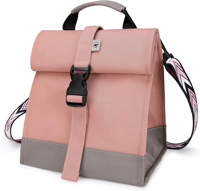 SUNNY BIRD Insulated Lunch Bag Pink Lunch Box Small Cooler Bag by SUNNYBIRD
