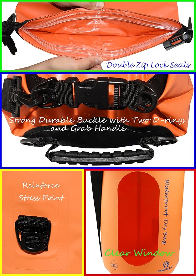 Freegrace Waterproof Dry Bags Set of 3 Dry Bag - Image 3