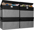 Large 22 Quart Linen Fabric Foldable Storage Bin Cube Organizer Basket by Bagnizer