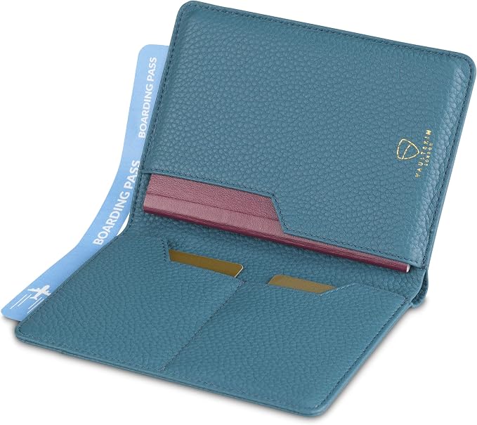 Vaultskin Leather Passport Holder, Slim RFID Blocking Travel Wallet - Image 4