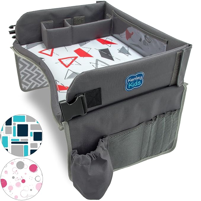 Kenley Kids Travel Tray, Toddler Car Seat Lap Tray, Road Trip Essentials - Image 8