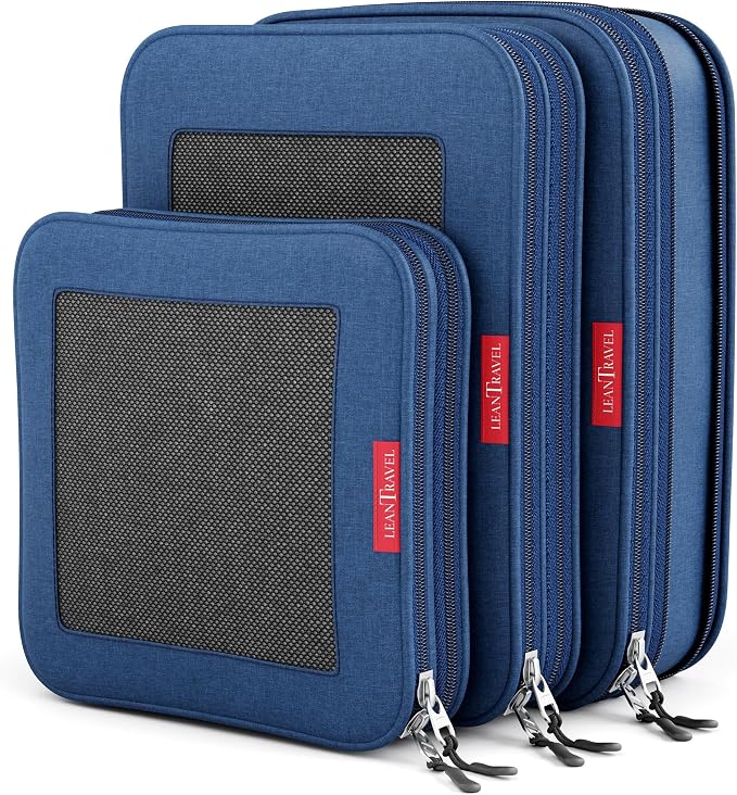 Compression Packing Cubes for Travel Organizers by LeanTravel