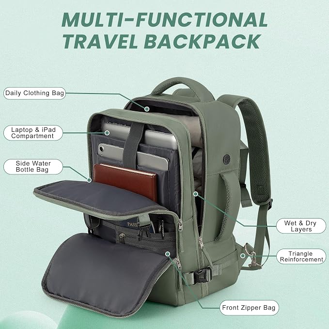 Personal Item Backpack, Carry on Travel Backpack - Image 7