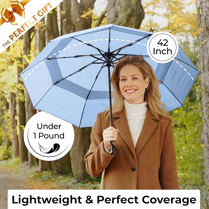 TUMELLA Strongest Windproof Travel Umbrella, Small Strong but Light Portable - Image 5