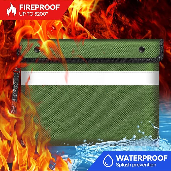 Upgraded 5200°F Heat Insulated Fireproof Money Bag - Image 2