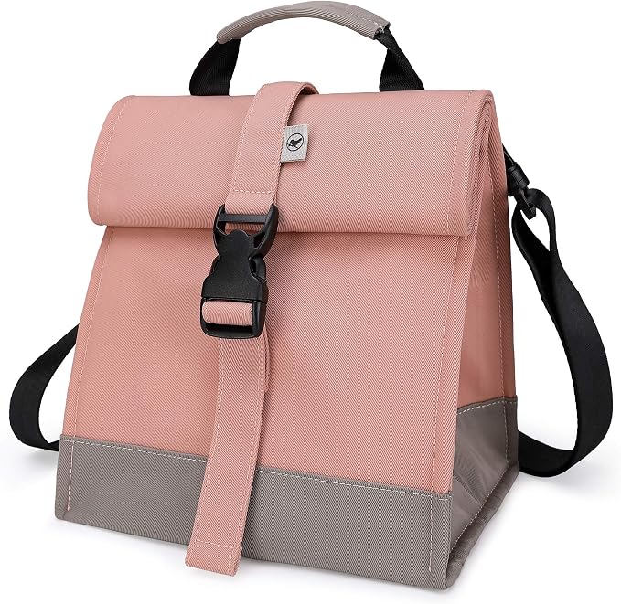 SUNNY BIRD Insulated Lunch Bag Pink Lunch Box Small Cooler Bag by SUNNYBIRD