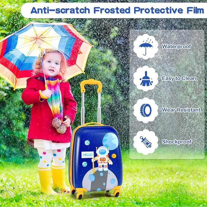HONEY JOY Kids Luggage, Lightweight Toddler Girls Suitcase, Durable ABS - Image 4