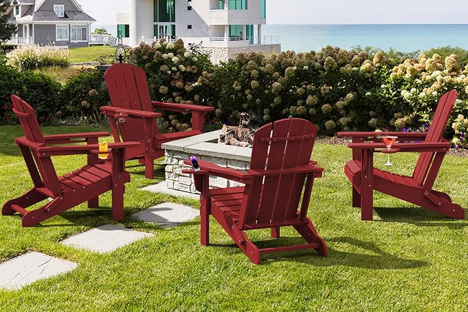 SERWALL Adirondack Chair with Cup Holders - Image 9
