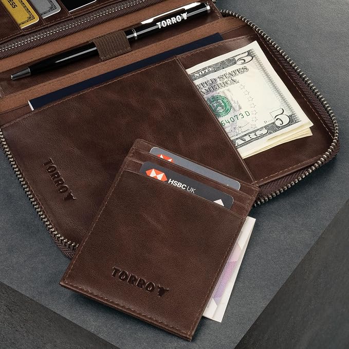 TORRO Travel Wallet – Genuine Leather Travel Organiser - Image 5