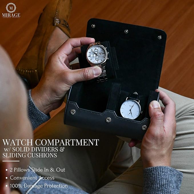 2 Watch Roll Travel Case for Men - Image 4