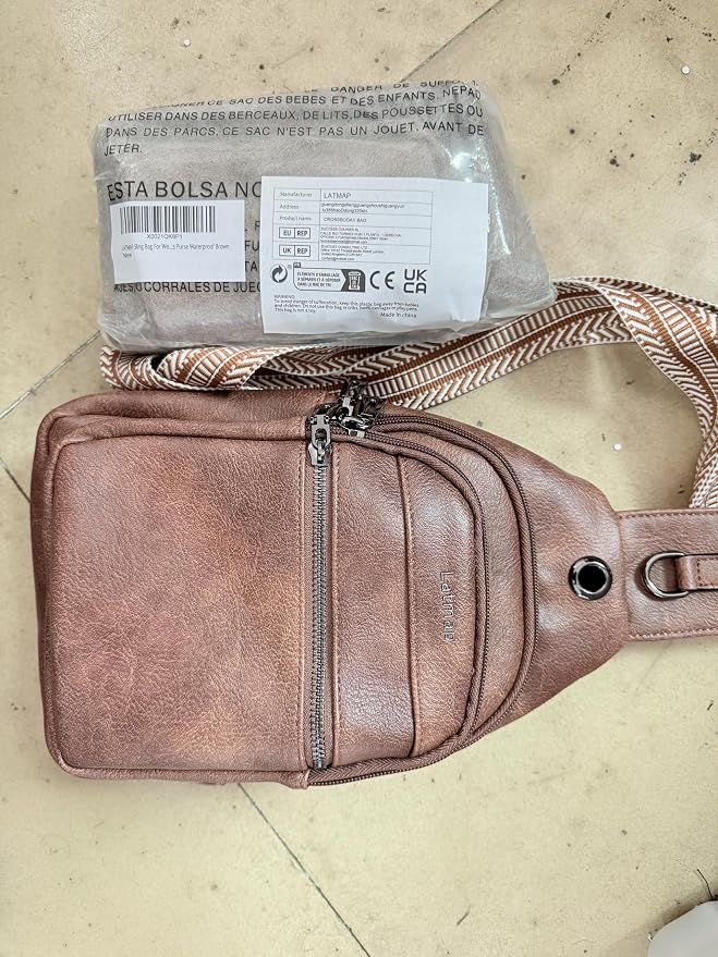 7L Sling Bag for Women Men Leather Small Sling Backpack Daypack Anti Theft - Image 10