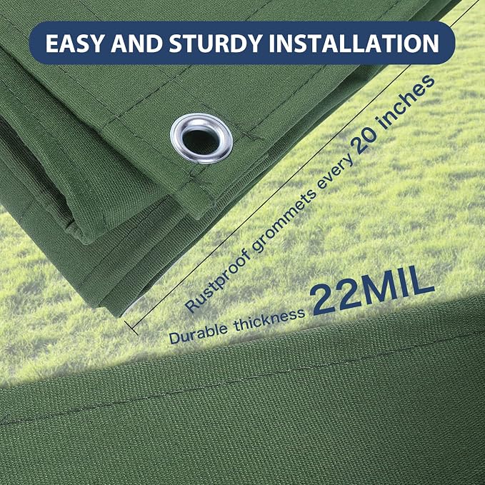 20’x30’ Canvas Tarp Heavy Duty Water Resistant Tarpaulins - Image 4