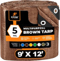 Multipurpose Protective Cover Brown Poly Tarp 9' x 12' by XposeSafety