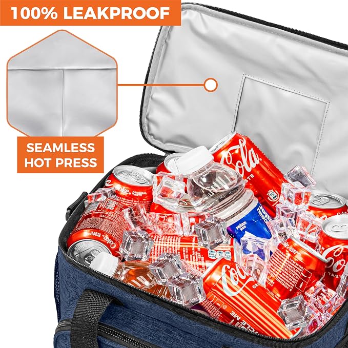 OPUX Soft Cooler Bag, Insulated Collapsible Lunch Cooler Tote - Image 7
