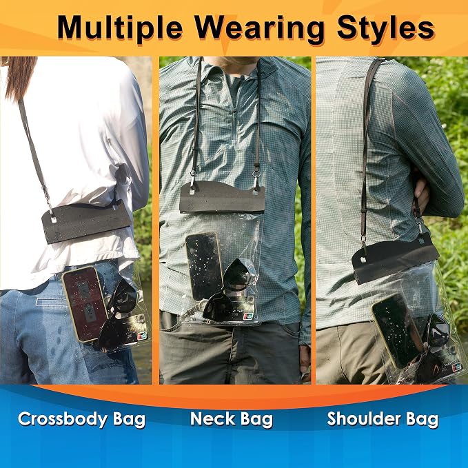 Large Watperproof Pouch 2 Pack, IPX8 Waterproof Cell Phone Case Dry Bag Pouch - Image 4