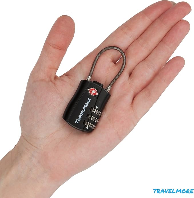 6 Pack TSA Approved Travel Combination Cable Luggage Locks - Image 5