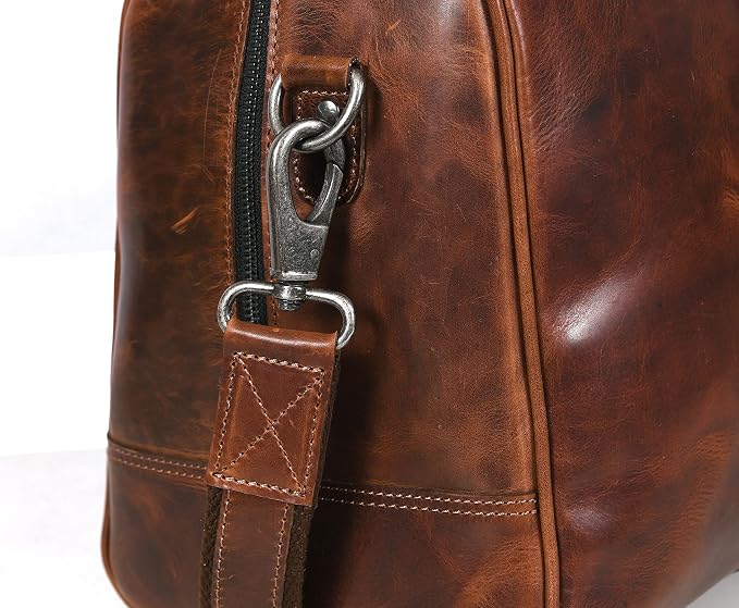 Leather Duffel Bag for Men & Women Travel, Gym Bag - Image 6