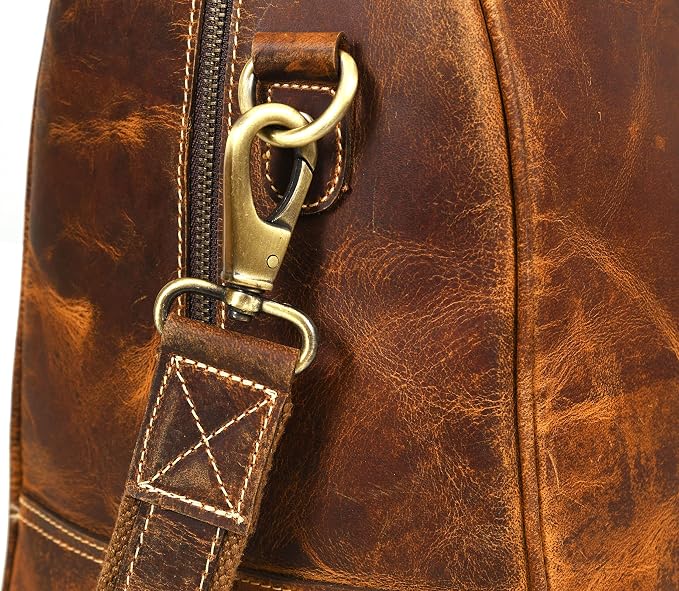 Leather Duffel Bag for Men & Women Travel, Gym Bag - Image 6