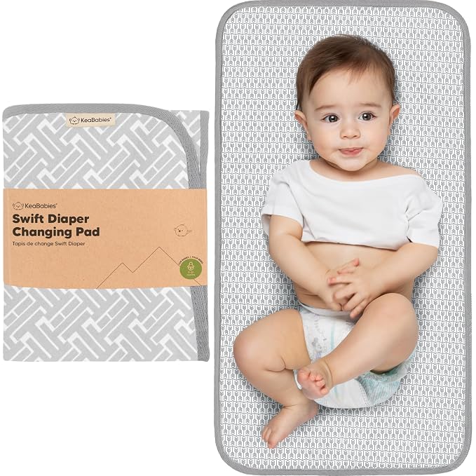 KeaBabies Portable Diaper Changing Pad, Easy Wipe Clean by KeaBabies