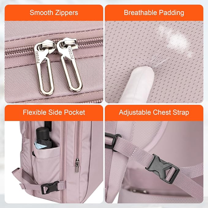 PIJUSHI Travel Backpack for Women Expandable Carry on Luggage Backpack Airline - Image 9