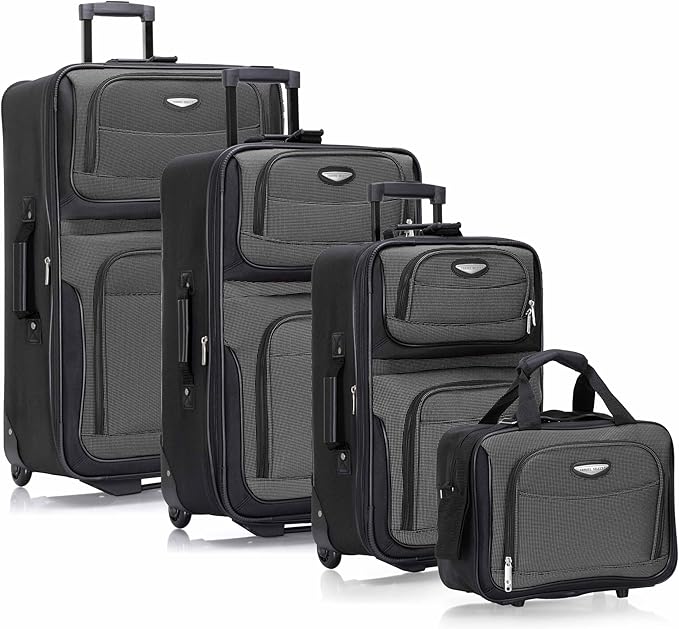 Travel Select Amsterdam 4-Piece Softside Expandable Rolling Luggage Set by Travel+Select