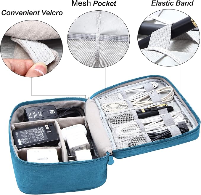 Electronics Organizer Travel Universal Cable Organizer Bag Waterproof - Image 3