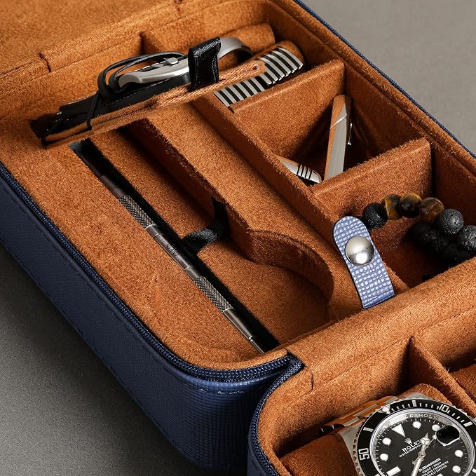 ROTHWELL 5 Watch Travel Case Storage Organizer - Image 7