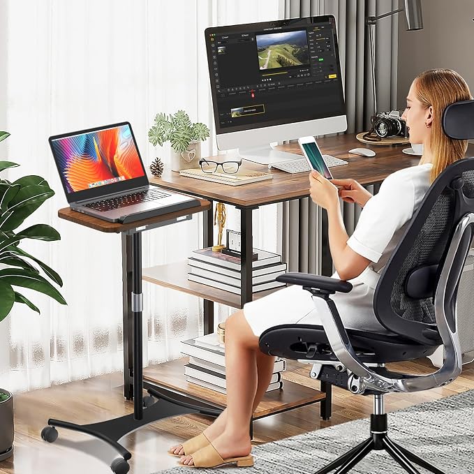 NAMON Laptop Floor Stand with Wheels - 2 in 1 Dual-use Floor & Desk - Image 2