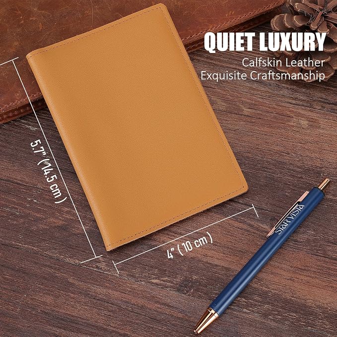 STAR VISTA Albatross Leather Travel Passport Holder, Minimalist Design - Image 2