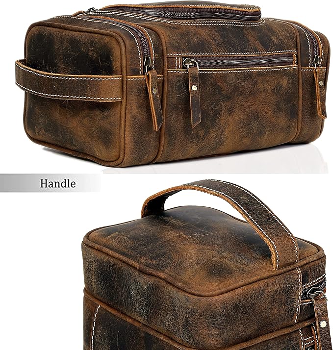 VC VINTAGE COUTURE Leather Toiletry Bag - Image 4