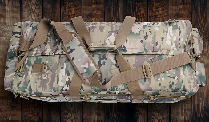 Large Military Duffle Bag Tactical Gear Load Out Bag Deployment Cargo Bag - Image 5