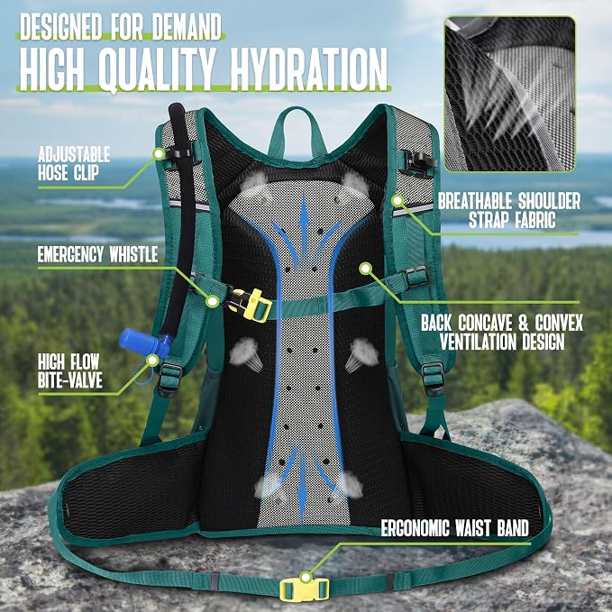 N NEVO RHINO Hydration Backpack, 18L Multipurpose Hiking Backpack - Image 3