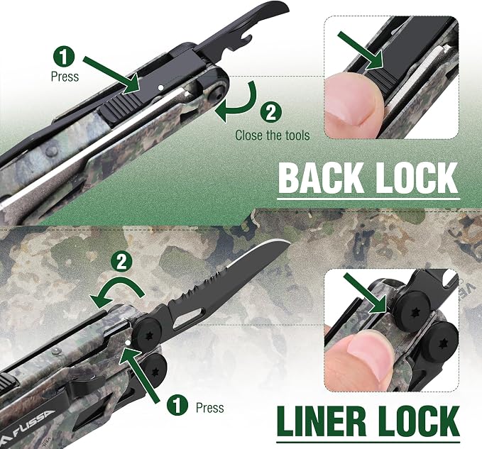FLISSA Multitool, 18 in 1 Camo Multitool Pliers - Image 8