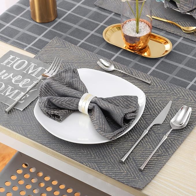 24-Piece Silverware Set for 6, Modern 18/10 Stainless Steel Flatware Set - Image 7
