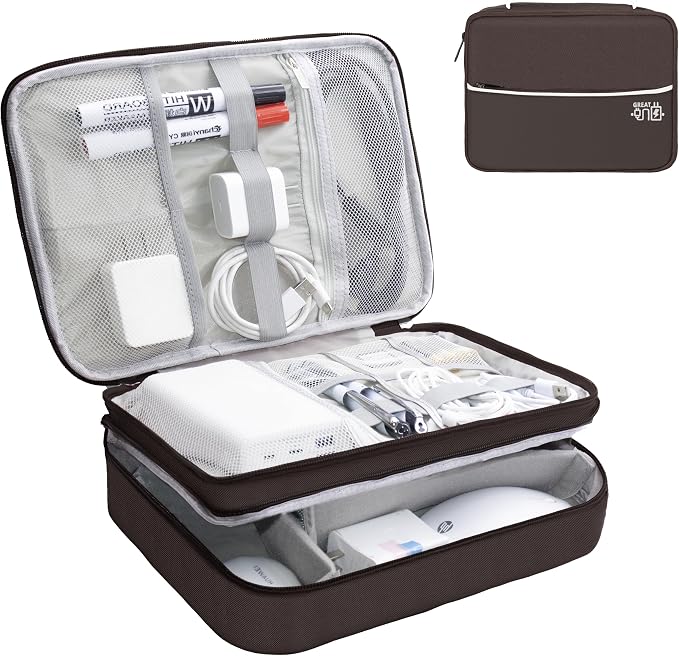 Electronics Organizer, Travel Cord Organizer Pouch, Portable Cable Organizer by Miavers