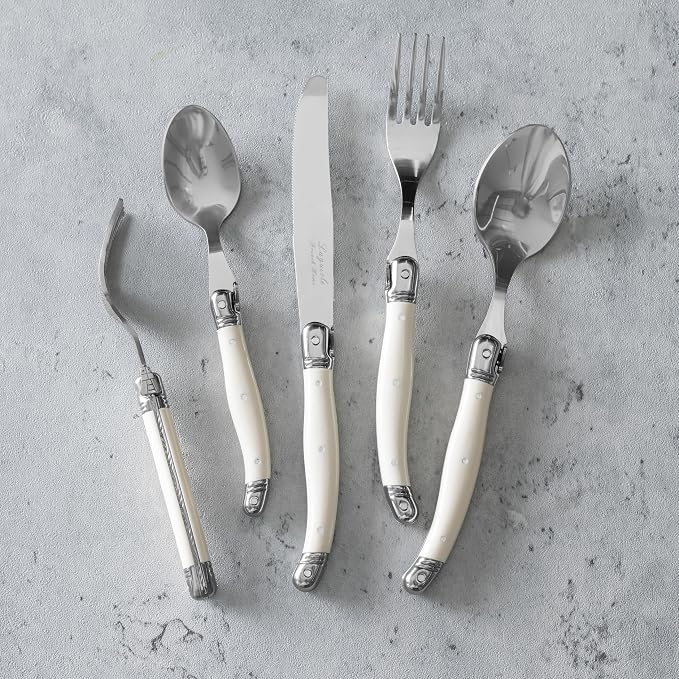 French Home Laguiole 20 Piece Flatware Set – 18/10 Stainless Steel Flatware Set - Image 3