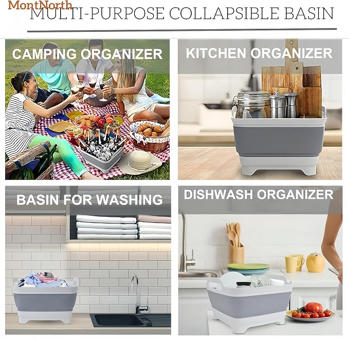 Collapsible Wash Basin 9L, Foldable Dish Tub - Image 8