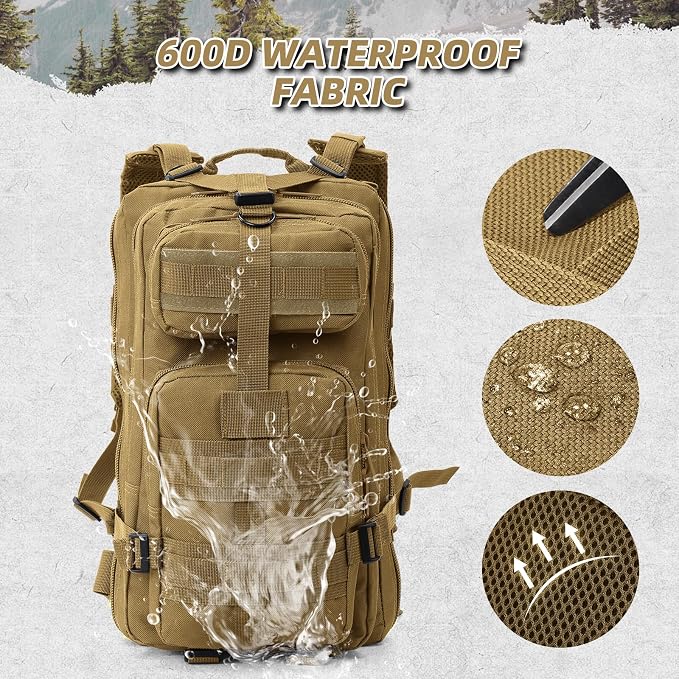 Small Military Tactical Backpack, 30L Tactical Assault Bag - Image 4