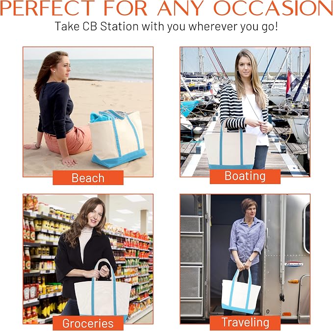 CB STATION Medium Classic Canvas Tote Bag - Image 7